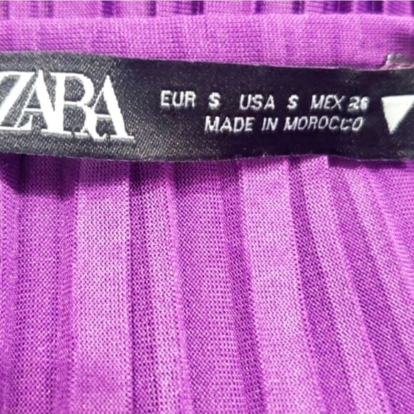Never Worn. Zara Vibrant Purple Long Sleeve Dress - Picture 4 of 6